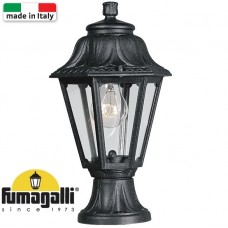 Φωτιστικό Κολωνάκι με ντουί E27 39cm Ρητίνης Μαύρο IP55 Fumagalli Anna